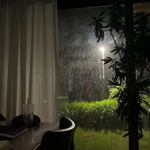 夜雨中的孤独漫游