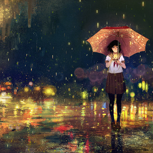 暗恋、等待、雨
