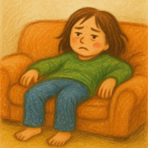 소파에 파묻힌 숙자