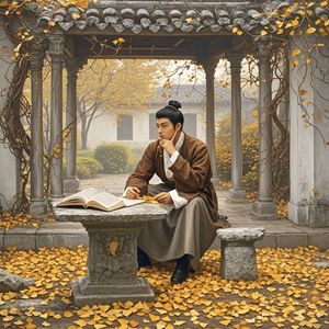 秋天的黄叶让我的心有些失落-zwwzs＿沙漠行者