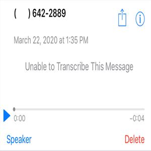 voicemail 03/22/2020, 1:35 PM