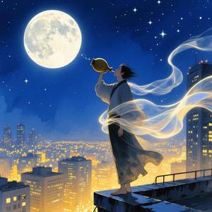 风喝了一口人间酒