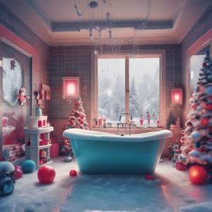 Snowfall in the bathroom