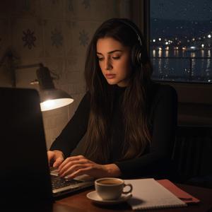 Alexa toca música lo-fi para uma janela chuvosa e concentração profunda