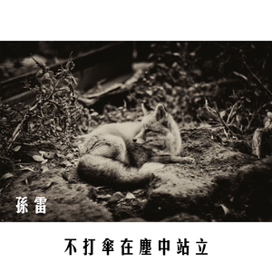 不打伞在尘中站立