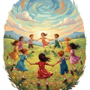 Alle Kinder kommen in den Kreis