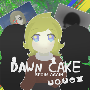 一个蛋糕与黄发少年