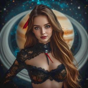 Quantum Love Under Saturns Ligh