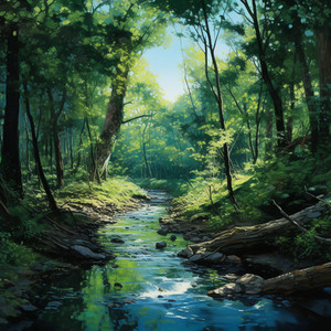 Tranquil Stream's Avian Harmony