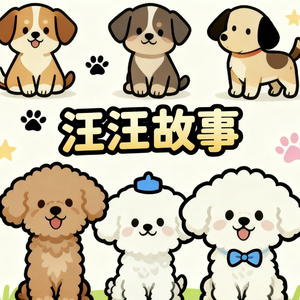 小狗狗的彩虹伞