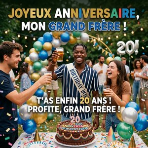 Joyeux Anniverssaire Mon Petit Frere.