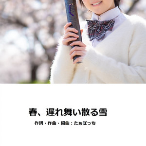 春、遅れ舞い散る雪