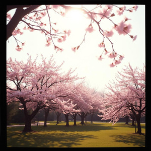 春の日差しの中で