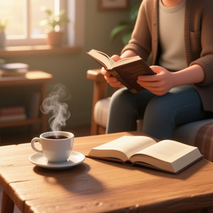 朝のコーヒーと読書