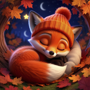 Лисёнок прячет ушки