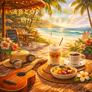 波打ち際で深呼吸するチルハワイアン