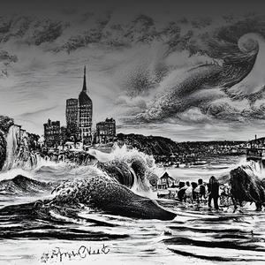 Children crying in the rubble