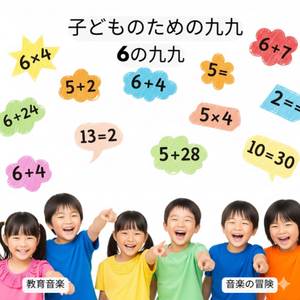 子供向けの九九 | 6の九九 – 楽しい子供の歌
