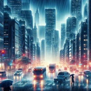 Heavy Rainfall in the City 2