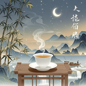 一盏香茗华夜空