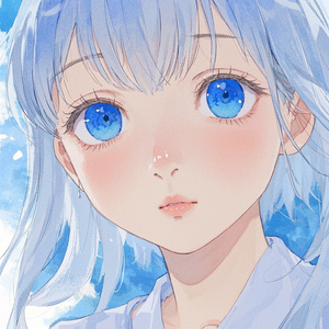 蒼く透き通った瞳