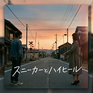 スニーカーとハイヒール