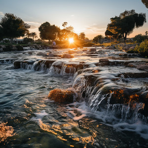 Tranquilidad A Lo Largo De Las Orillas Del Arroyo