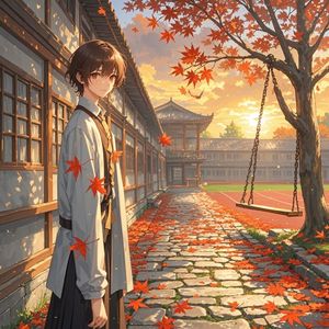 红叶笺-雨中红叶