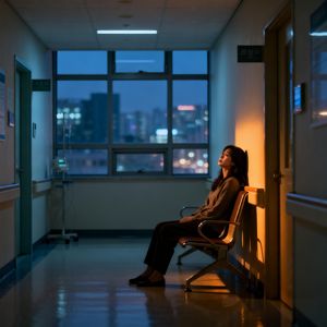 병원 복도의 밤