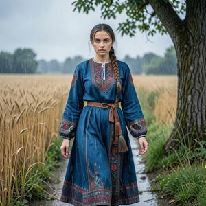 Платье синее