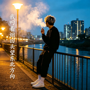 我叼着烟回头望东北方向