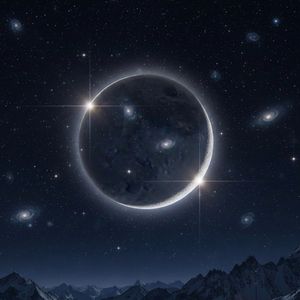 月亮背后的星星