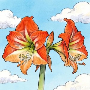 Amaryllis in Pairs