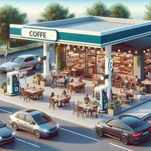 Bensinstasjon Kaffe